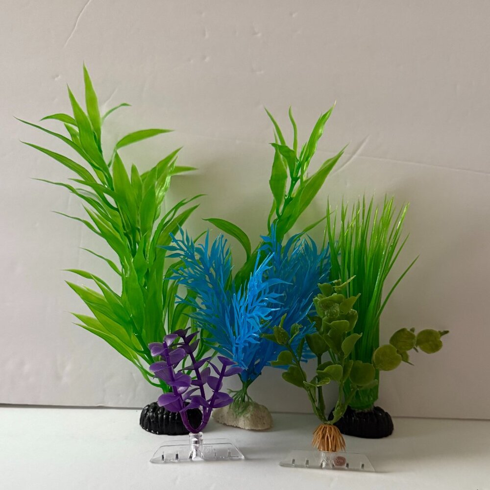 Plastic Aquarium Plants, Set of 5